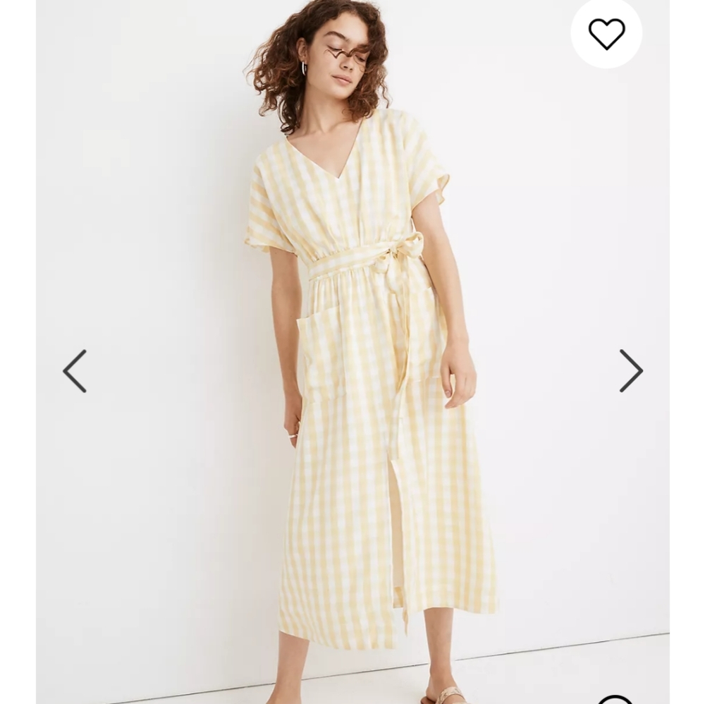 Madewell Dolman-Sleeve Midi Dress Gingham Check NWT 2 - Picture 2 of 7